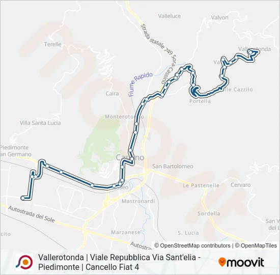 COTRAL Bus Line Map