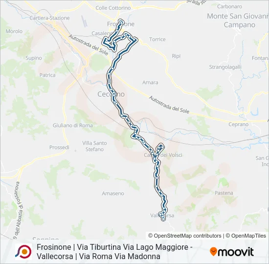 COTRAL Bus Line Map