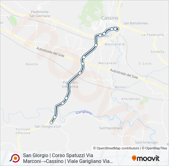 COTRAL Bus Line Map