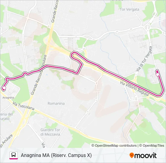 CXSHUTTLE Bus Line Map