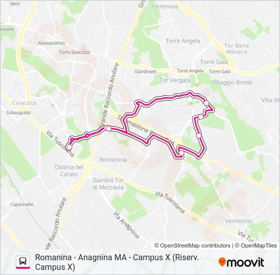 CXSHUTTLE Bus Line Map