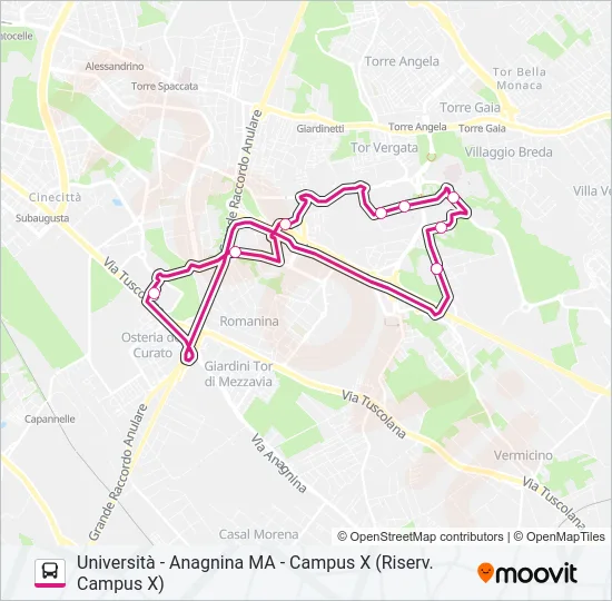CXSHUTTLE Bus Line Map