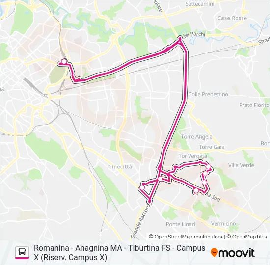 CXSHUTTLE Bus Line Map