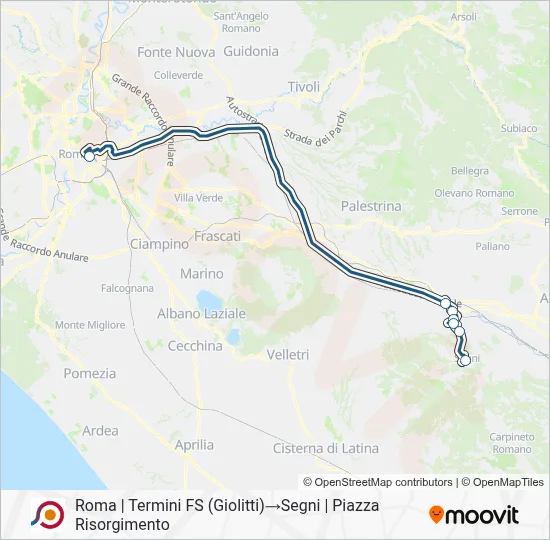 COTRAL Bus Line Map
