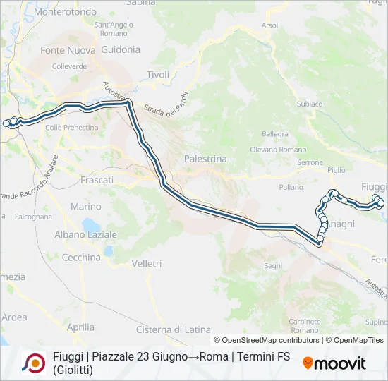 COTRAL Bus Line Map
