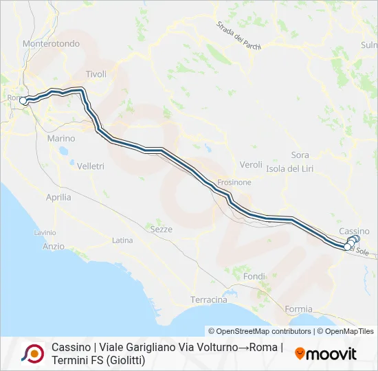 COTRAL Bus Line Map