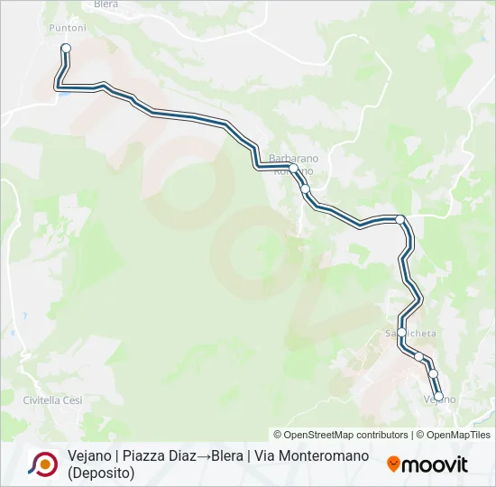 COTRAL Bus Line Map