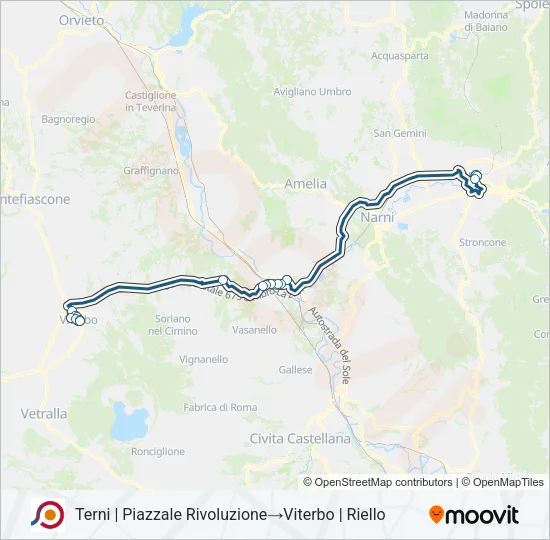 COTRAL Bus Line Map