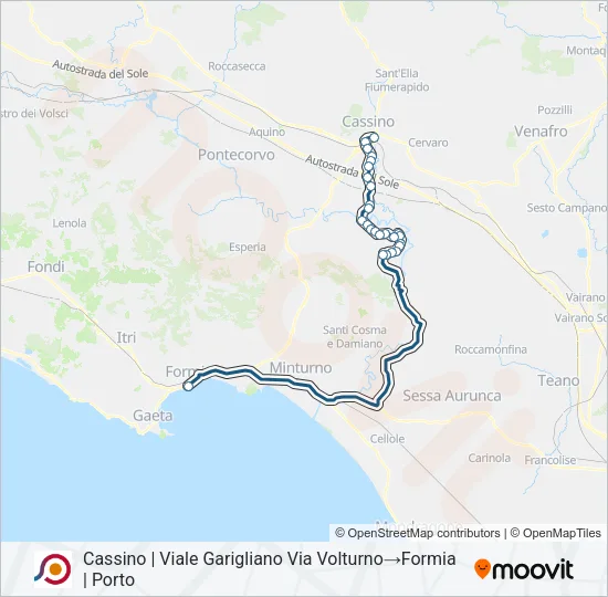 COTRAL Bus Line Map