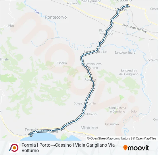 COTRAL Bus Line Map
