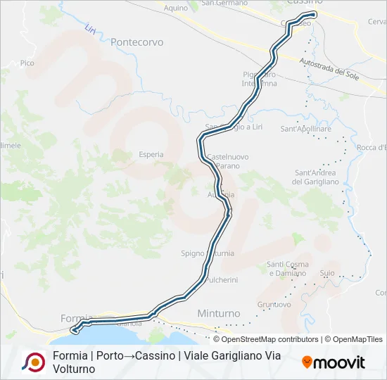 COTRAL Bus Line Map