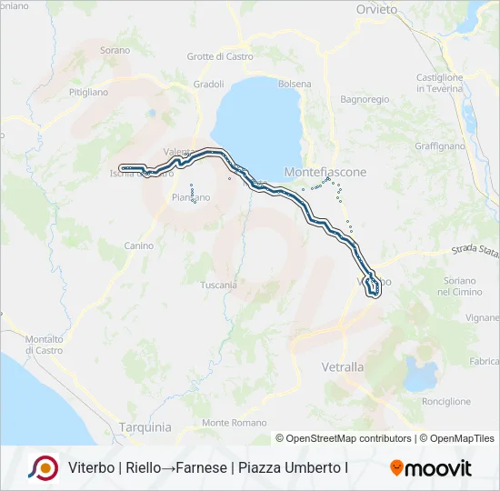 COTRAL Bus Line Map