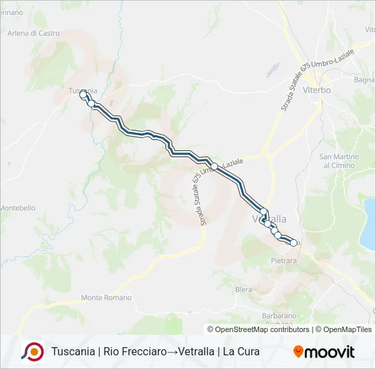 COTRAL Bus Line Map