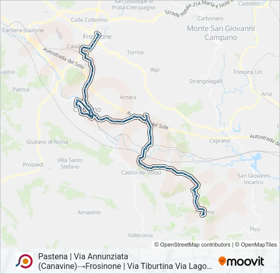COTRAL Bus Line Map