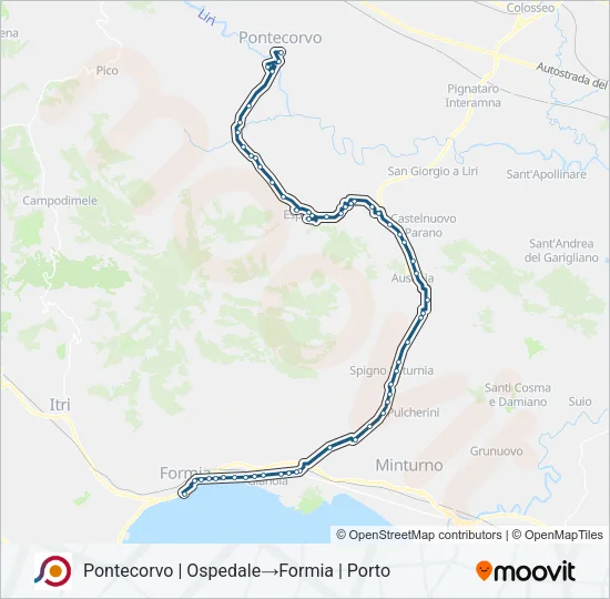 COTRAL Bus Line Map
