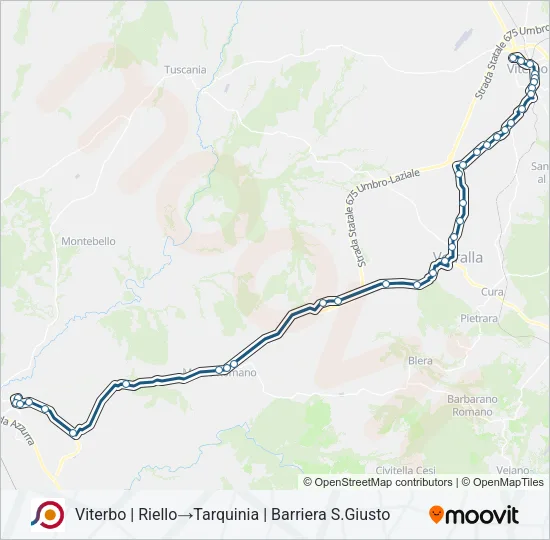COTRAL Bus Line Map