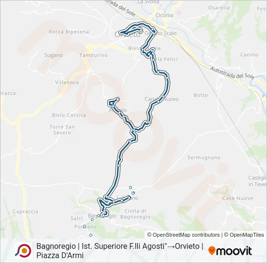 COTRAL Bus Line Map