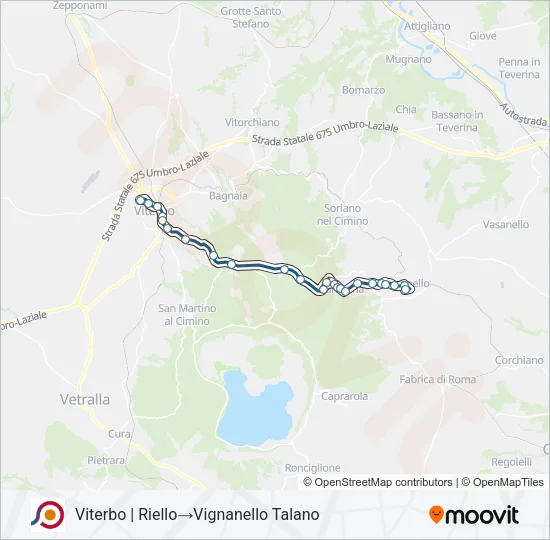 COTRAL Bus Line Map