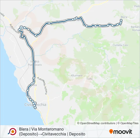 COTRAL Bus Line Map