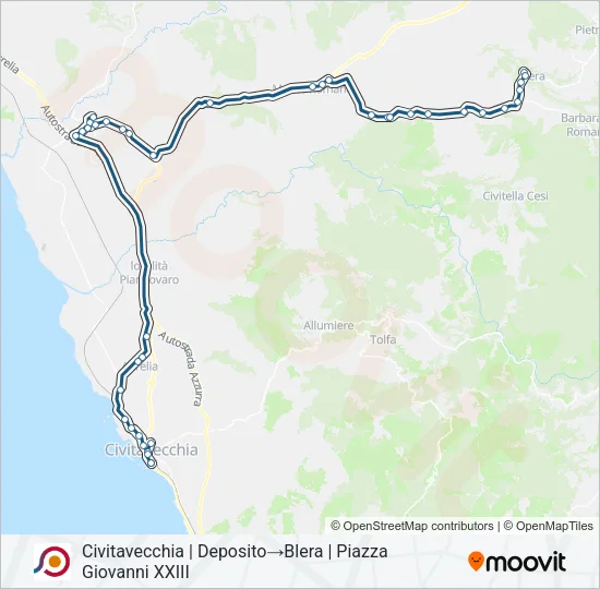 COTRAL Bus Line Map