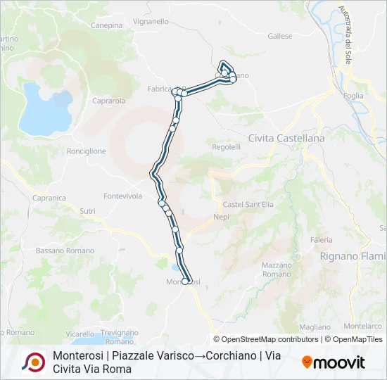 COTRAL Bus Line Map