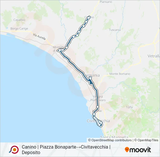 COTRAL Bus Line Map