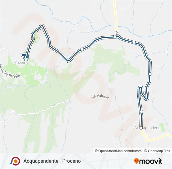 COTRAL Bus Line Map