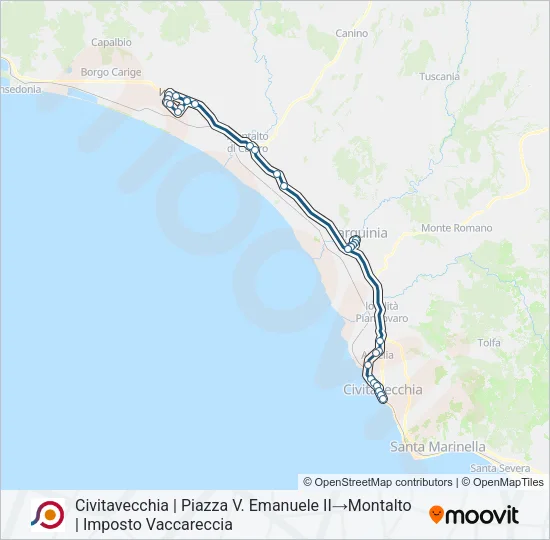 COTRAL Bus Line Map