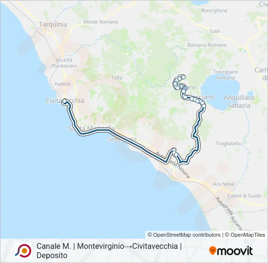 COTRAL Bus Line Map
