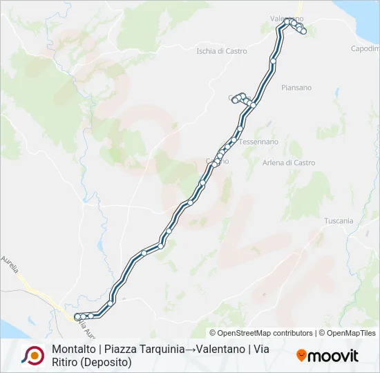 COTRAL Bus Line Map