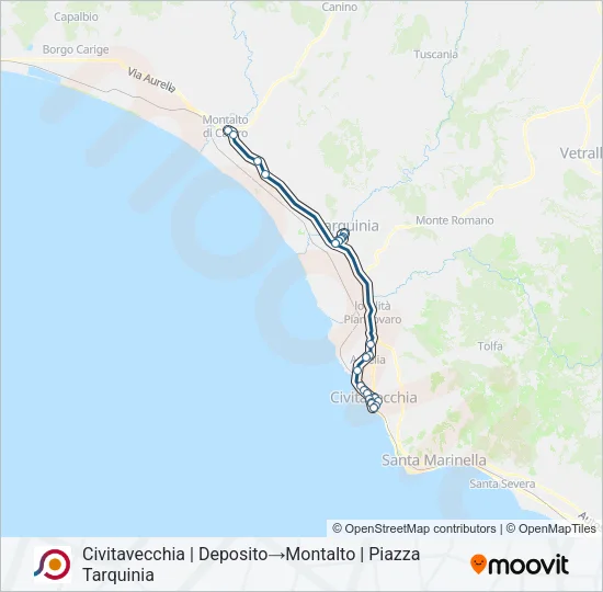 COTRAL Bus Line Map