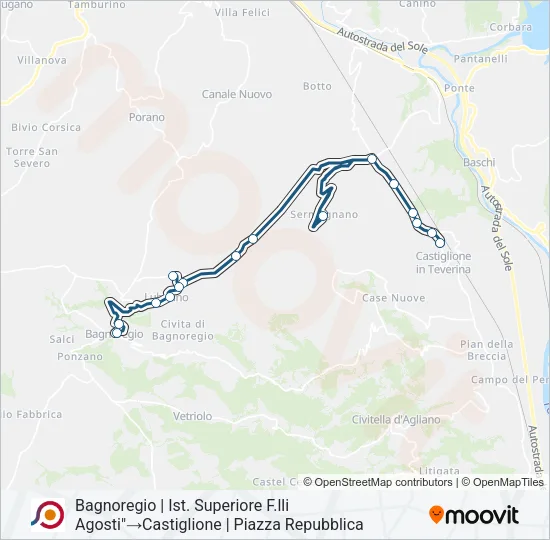 COTRAL Bus Line Map