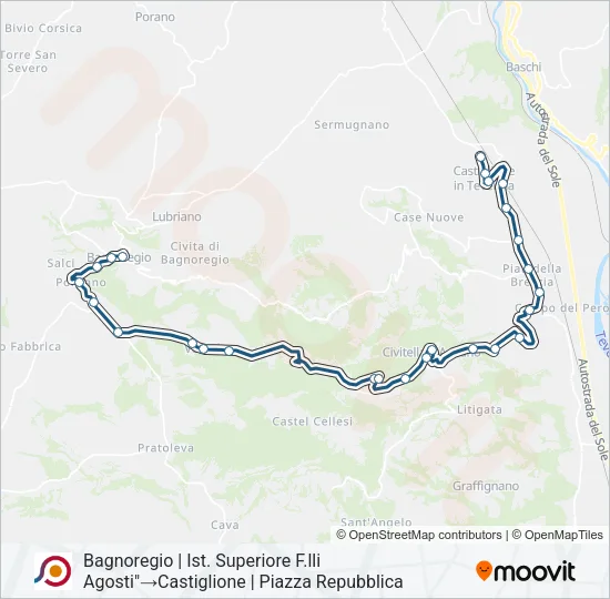 COTRAL Bus Line Map