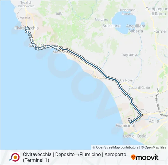 COTRAL Bus Line Map