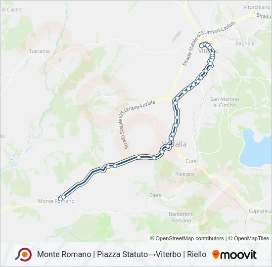 COTRAL Bus Line Map