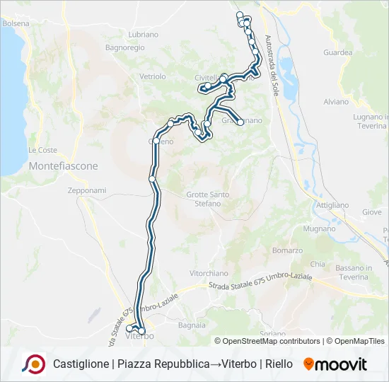 COTRAL Bus Line Map