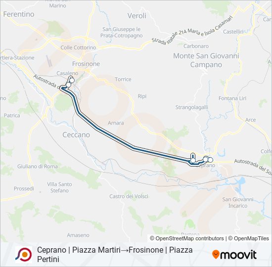 COTRAL bus Line Map