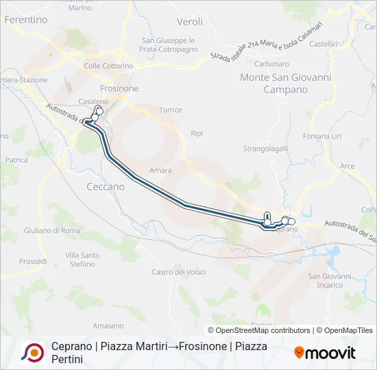 COTRAL Bus Line Map
