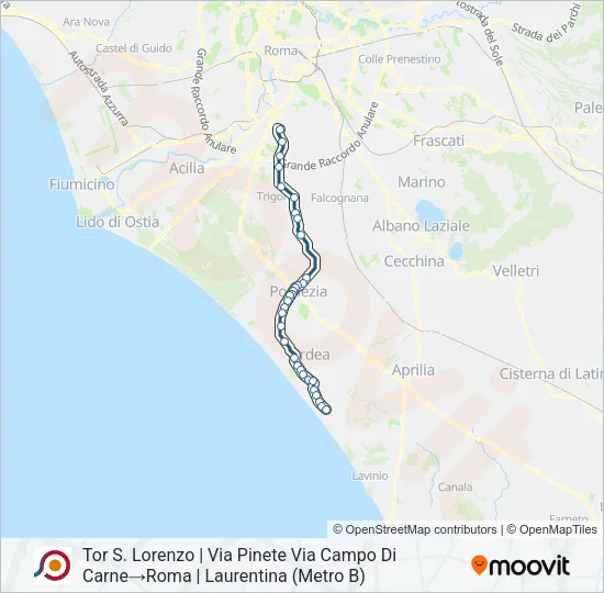 COTRAL Bus Line Map