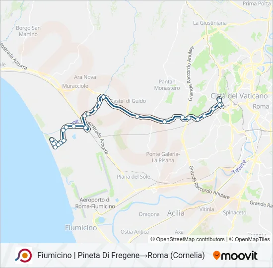 COTRAL Bus Line Map