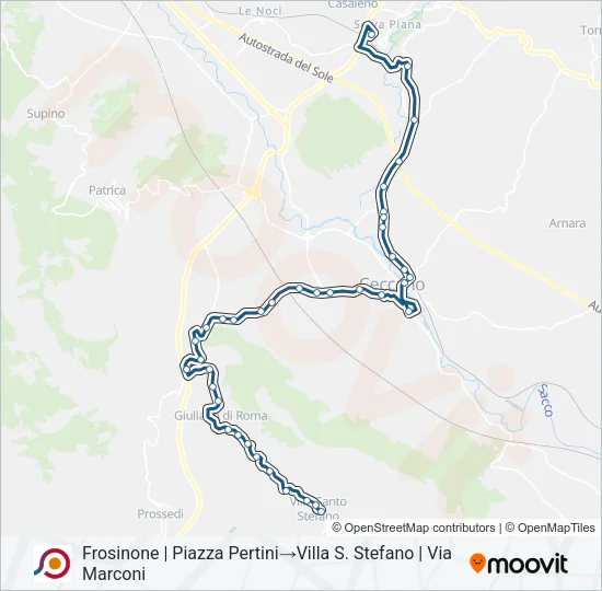 COTRAL Bus Line Map