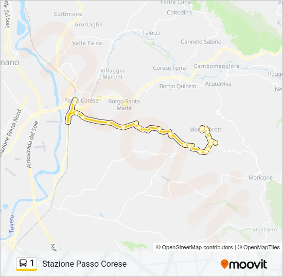 1 Bus Line Map