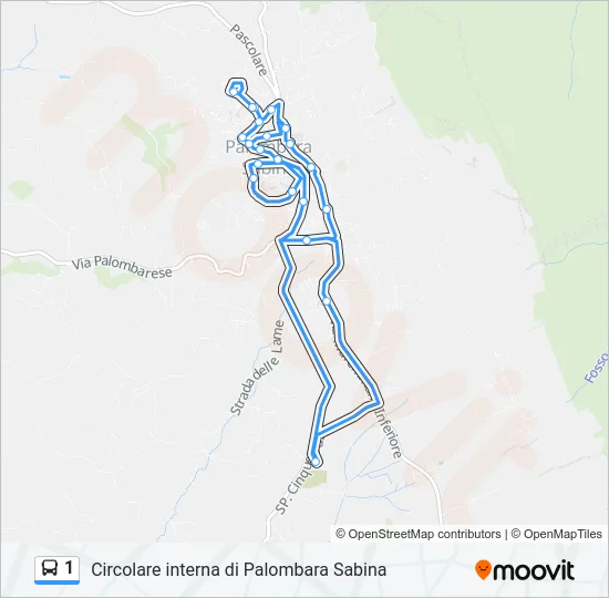 1 Bus Line Map