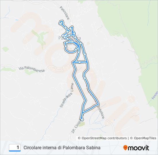 1 bus Line Map