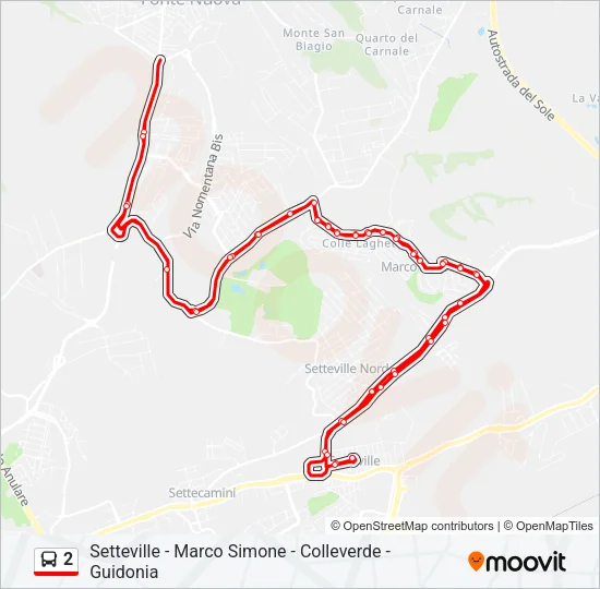 2 Bus Line Map