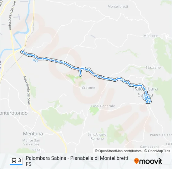 3 Bus Line Map