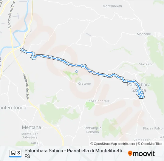 3 Bus Line Map