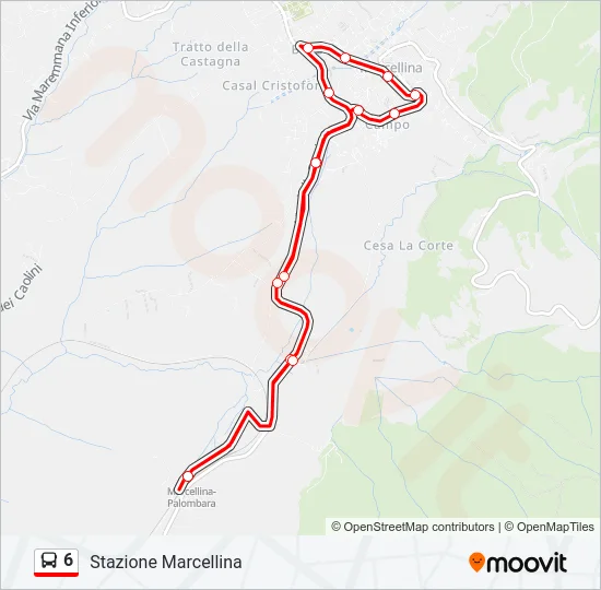 6 Bus Line Map