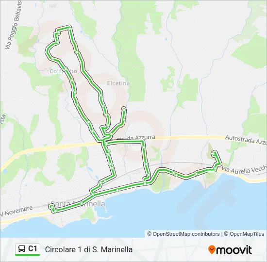 C1 Bus Line Map