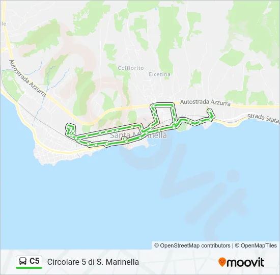 C5 Bus Line Map